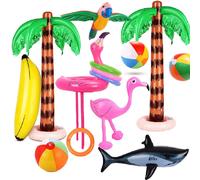 14 Pezzi Giocattolo Gonfiabile Palme Flamingo Banana Beach Balls Flying