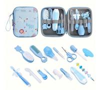 14 pezzi Kit per la cura della salute con custodia portatile - Set completo per la salute e la cura della persona con cucchiaio per orecchie, forbicine per unghie, pettine, spazzole e altro, perfetto 