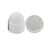 14 pezzi M4 M5 M6 M8 M10 M20 M22 M24 Bullone esagonale Dado Cupola Protezione Coperture Plastica esposta Dadi a ghianda Protettore(White,M10x16x22)