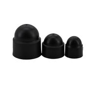 14 pezzi M4 M5 M6 M8 M10 M20 M22 M24 Bullone esagonale Dado Cupola Protezione Coperture Plastica esposta Dadi a ghianda Protettore(Svart,M12x18x23)