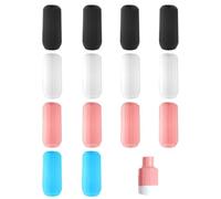 14 Pezzi Manicotti per Bottiglie in Silicone da Viaggio - Manicotti Elastici da Viaggio, Riutilizzabili, Durevoli e a Prova di Perdite, Ideali per Prodotti da Toeletta (Bianco, Nero, Rosa, Blu)