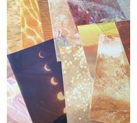 14 Pezzi/pacco Adesivi Materiale Glitter Luci Ed Ombre A Grandi Dimensioni Con Texture, 3 Tipi Di Materiali, Adesivi Per Sfondo Decorativo Di Diario, Planner E Scrapbooking Tagli UnicaPET