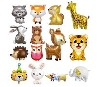 14 Pezzi Palloncini Animali Giungla Set, Palloncini Compleanno Animali, Decorazioni Compleanno Ragazzi Ragazze