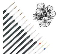 14 Pezzi Pennelli Modellismo Miniature, Set di Pennelli per Dipingere Acquerello Acrilico, Fine per Artisti Professionali per Pittura Acrilica, per Modellismo Unghie Miniatura Pittura del Viso