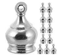 14 Pezzi Pomello Corona per Lampada M10x1 in Lega di Zinco Argento | Paralume e Plafoniera, Connessione Sicura M10x1, Stile Vintage Elegante, Finitura Decorativa