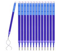 14 Pezzi ricariche di ricambio, compatibile con PIlot Frixion, bleues | 0,7 mm, penna roller cancellabile, inchiostro termosensibile, ricarica sostituibile