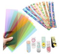 14 Pezzi Righello per Lettura Dislessia Trasparente, Strisce Lettura Dislessia di Varie Dimensioni con Segnalibri Magnetici, Dislessia Strumenti Colorati per Bambini e Adulti