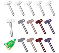 14 pezzi Spremi Dentifricio Metallo Spremi, 7,9x3,4 cm strizza tubetti dentifricio, toothpaste squeezer per tubi di dentifricio, lacca per capelli, crema per le mani, vernici e altro ancora
