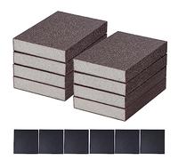 14 Pezzi Spugne Abrasive, tra cui 8 Pz 60/80/120/220 Grits Sanding Block & 6 Pz 600/1000 Grit Fogli di carta vetrata, Lavabile e Riutilizzabile Sandpaper Block Mattone