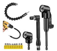 14 Pezzi Trapano Mandrino Avvitatore Angolare Kit, Inserto angolare per avvitatore，Snodo per avvitatore，Prolunga avvitatore Usato Per Lavori Di Costruzione