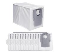 14 Piece Dust Bags White & Gray Replacement Parts Compatible With Roborock Q Revo Robot Vacuum Cleaner Large Capacity Disposable Bag