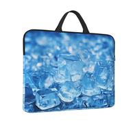 14 pollice Laptop Sleeve con Maniglia Antiurto Borsa Del Computer Impermeabile Della Copertura Del Computer Borsa Blu Cubo di ghiaccio Sfondo Valigetta