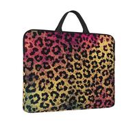14 pollice manicotto del computer portatile con maniglia antiurto borsa del computer impermeabile borsa della copertura del computer stampa leopardo stella valigetta