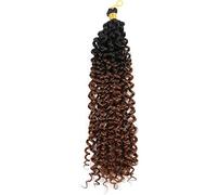 14 pollici 100g Water Curl Wave Hair Afro Curls Kinky Twist African Curls Bulk Crochet Braid Extension for capelli sintetici(1B 30)