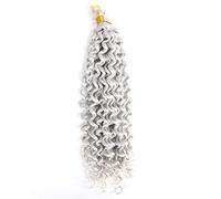 14 pollici 100g Water Curl Wave Hair Afro Curls Kinky Twist African Curls Bulk Crochet Braid Extension for capelli sintetici(S.Gray)