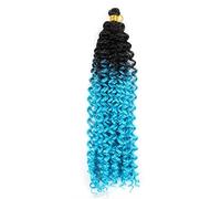 14 pollici 100g Water Curl Wave Hair Afro Curls Kinky Twist African Curls Bulk Crochet Braid Extension for capelli sintetici(S.Blue)