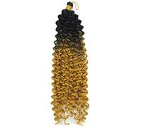14 pollici 100g Water Curl Wave Hair Afro Curls Kinky Twist African Curls Bulk Crochet Braid Extension for capelli sintetici(1B 144)