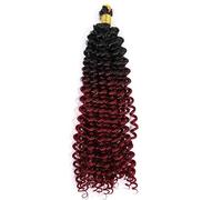 14 pollici 100g Water Curl Wave Hair Afro Curls Kinky Twist African Curls Bulk Crochet Braid Extension for capelli sintetici(1B Bug)