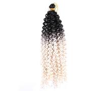 14 pollici 100g Water Curl Wave Hair Afro Curls Kinky Twist African Curls Bulk Crochet Braid Extension for capelli sintetici(1B White)