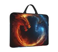 14 pollici Laptop Sleeve Bag Antiurto Caso Del Computer Fuoco e ghiaccio Draghi Copertura di Trasporto Del Computer Valigetta con Maniglia