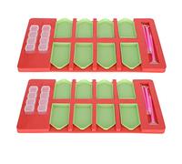 14 Pz Diamond Painting Accessori Vassoio Organizzatore Art Supplies Diamond Art Kit Multi-Boat Holder per Vassoio Jar Container Diamond Painting Tool
