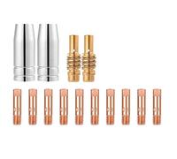 14 PZ MB15 15AK Mig/Mag Saldatore Accessorio Consumabile 2 Ugello 10 Punta Guidafilo 0,8mm 2 Ugelli Puntali di Contatto Supporti Set di Materiali di Consumo Saldatori Strumenti di Saldatura Adatti