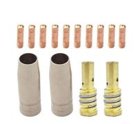 14 robusti accessori per torcia di saldatura MIG 14AK inclusi ugelli a gas necessari e supporti per punte (1,0 mm)