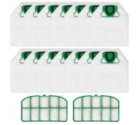 14 Sacchetti per Vorwerk VK200 FP200 Sacchetti per Aspirapolvere, Sacchetti Aspirapolvere per Vorwerk VK200 e 2 Filtri HEPA, Sacchetto per la Polvere in Microfibra