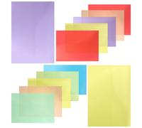 14 Sheets Fogli Di Cellophane Colorati Telo Plastica Trasparente