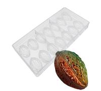 14 stampi per cioccolatini a forma di cacao fai da te in policarbonato rigido cioccolato del vassoio di plastica caramelle, torta fondente pasta da forno pasticceria sapone stampo da forno B