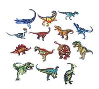 14 toppe termoadesive decorative ricamate per tessuto, zaini, jeans, cappotti, dinosauri dinosauri