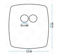 14 "X 12" Protector de respiración de la lámpara de hendidura, acrílico grueso