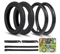 14 X 2.125 Kit Pneumatico Giovanile Con Tubi, Leve E Fodere - Set Completo Per Bici Per Bambini & Scooter Elettrici