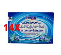 14 X L'unico Originale - Fogli Profumati Per Asciugatrice Con Ammorbidente - Pr