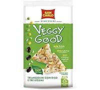 14 X San Carlo Benessere Veggy Good Mini Gallette Triangolini con Riso e Tre Legumi, Snack Vegano Senza Glutine, 65g