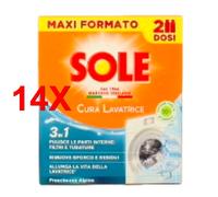 14 X Sole Cura Lavatrice Liquido Classico 3 In 1 Freschezza Alpina Ml.250x2 Tra