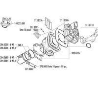 140.0183 KIT GRUPPO TERMICO PIAGGIO QUARTZ-NRG-ZIP SP H2O D.47 | POLINI | NUOVO