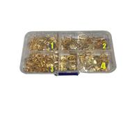 140/300 Pz Connettore terminale pressato a freddo Inserto a molla Terminale di cablaggio for auto a crimpare a forcella Testa connettore(U 140PCS)