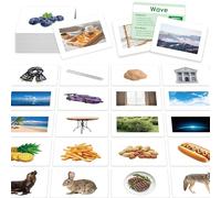 140 carte con immagini e parole, flashcard per immagini, strumento di sviluppo vocale per autismo, materiale didattico ESL, costruttore di vocabolario non verbale per bambini, bambini, adulti (livello