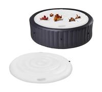 140 cm Copertura Gonfiabile per Vasca Idromassaggio,Telo Copripiscina per Piscina, Accessori per Vasca Idromassaggio per Piscine, Antivento e Antipioggia, Adatto Piscina Idromassaggio