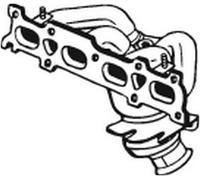 Bosal Convertitore catalitico 090-134 – Euro 4 per Peugeot/Citroën 125/140 CV