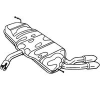 Bosal Marmitta 105-509 - Silenziatore posteriore per Audi A3 8P1 2.0 TDI 136/140 CV