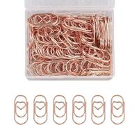 140 graffette a forma di cuore oro rosa con scatola trasparente per graffette, ufficio, aula