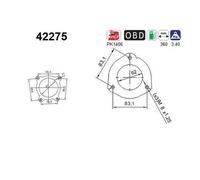 140 KW 190 CV CATALIZZATORE PER Audi A5 Sportback F5A, F5F 2.0 TFSI