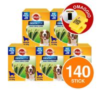 140 Pedigree Dentastix Fresh Medium per l'igiene orale del cane - 5x28 Stick