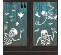 140 pegatinas decorativas para ventanas de Halloween, de doble cara, extra bles, para Halloween