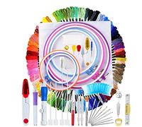 140 Pezzi Cross Stitching Punch Needle Kit, Gamma Completa di Ricamo Starter Kit Con Magic Penna Punch Needle