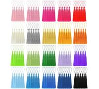 140 Pezzi Mini Nappe per Decorazion, BetterJonny Nappe da 13 cm Segnalibro Nappine Colorate Piccole per la Creazione di Gioielli Souvenir Segnalibri Accessori Artigianali Fai da te, 20 Colori