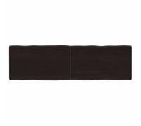 140 x 40 cm Solid Oak Wood Table Top, Live Edge, Dark Stained Finish, Desk Tops, Walnut Table Wood Desktop Countertop Replacement