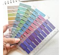 1400/1000/200 pezzi Etichette adesive, Segnalibri, Note adesive, Etichette segnalibro riutilizzabili semitrasparenti colorate e scrivibili, Linguette indice a nastro, Etichette indice note adesive tra
